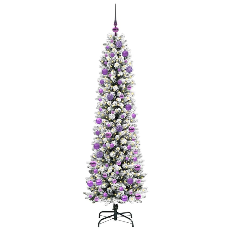 Vidaxx sapin de Noël artificiel avec 300 LED blanc 180 cm PVC et métal et plastique