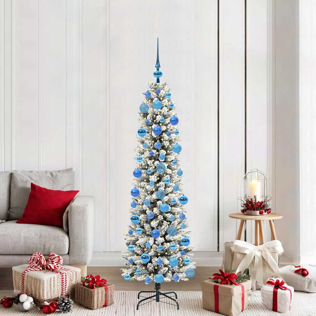 Vidaxx sapin de Noël artificiel avec 300 LED blanc 180 cm PVC et métal et plastique