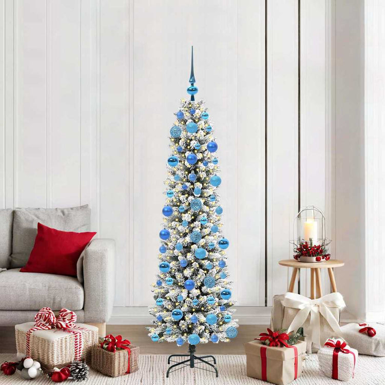 Vidaxx sapin de Noël artificiel avec 300 LED blanc 180 cm PVC et métal et plastique
