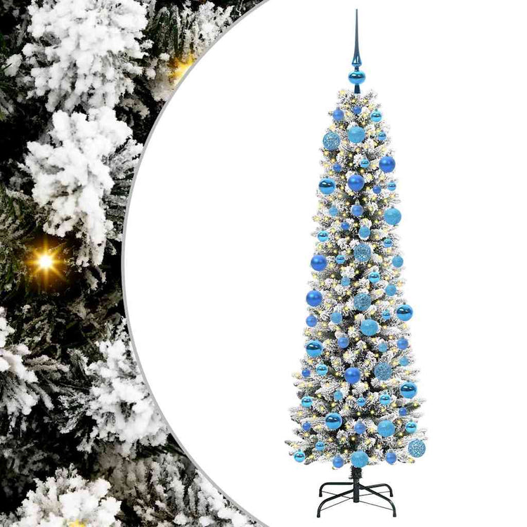 Vidaxx sapin de Noël artificiel avec 300 LED blanc 180 cm PVC et métal et plastique