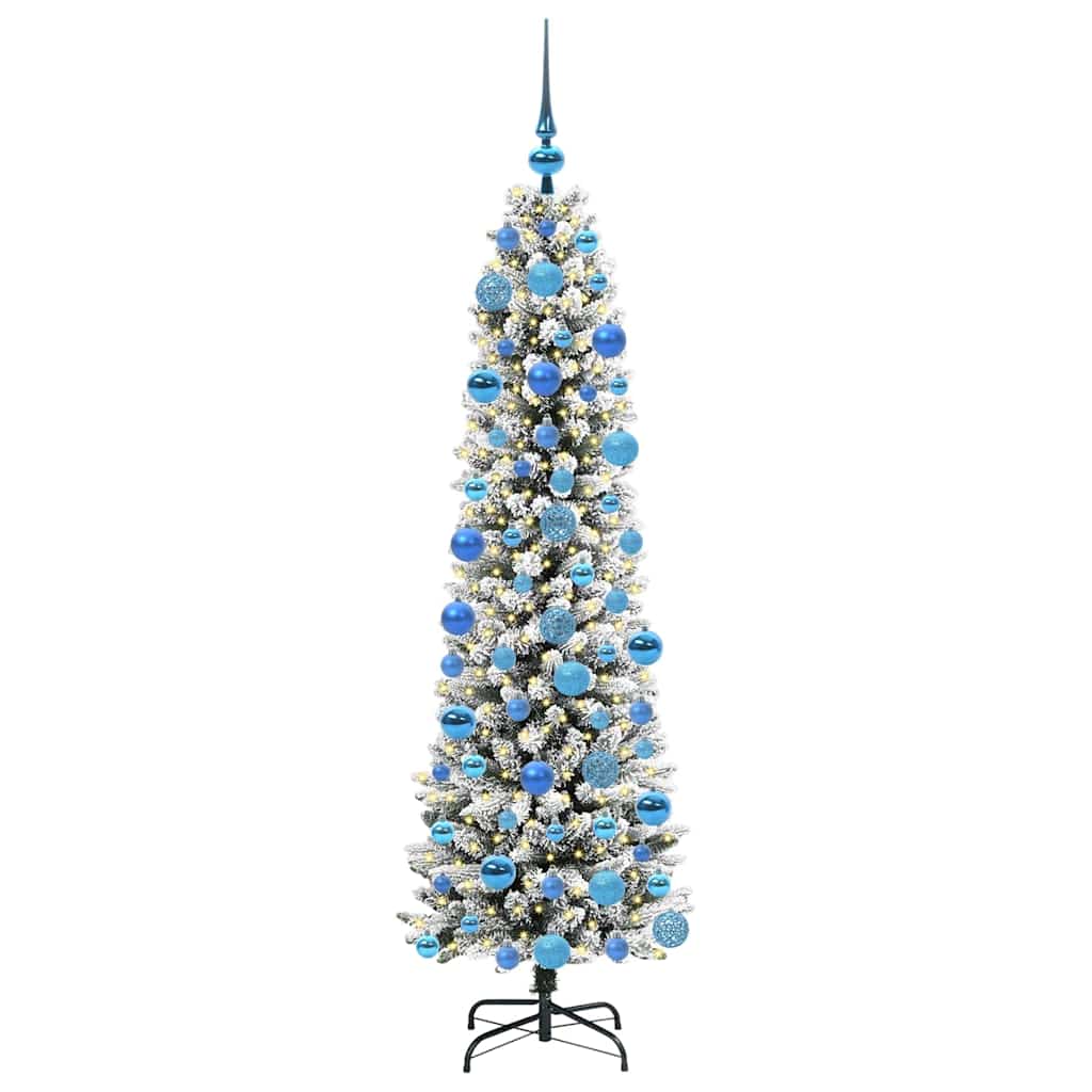 Vidaxx sapin de Noël artificiel avec 300 LED blanc 180 cm PVC et métal et plastique