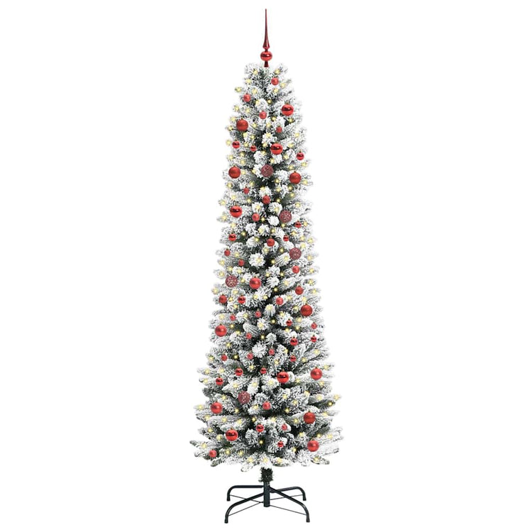 Vidaxx sapin de Noël artificiel avec 300 LED blanc 210 cm PVC et métal et plastique