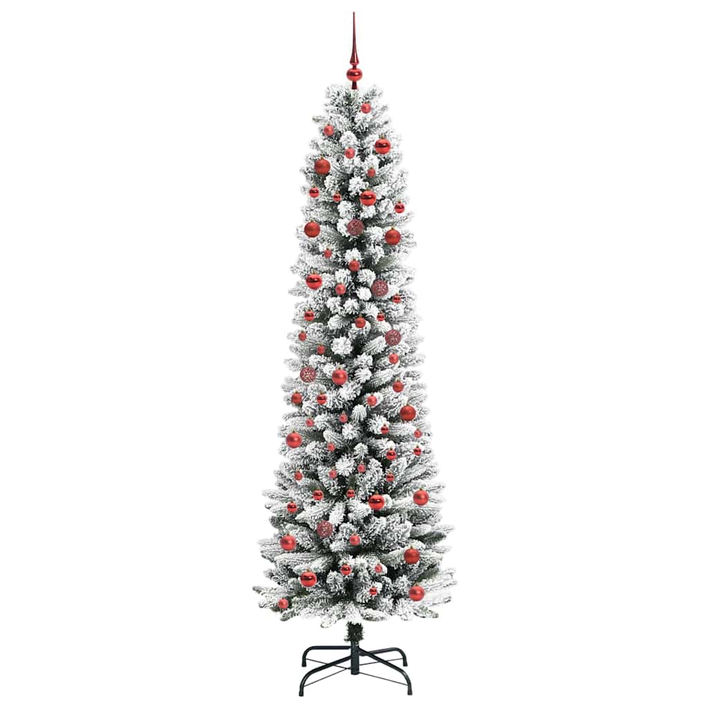 Vidaxx sapin de Noël artificiel avec 300 LED blanc 210 cm PVC et métal et plastique