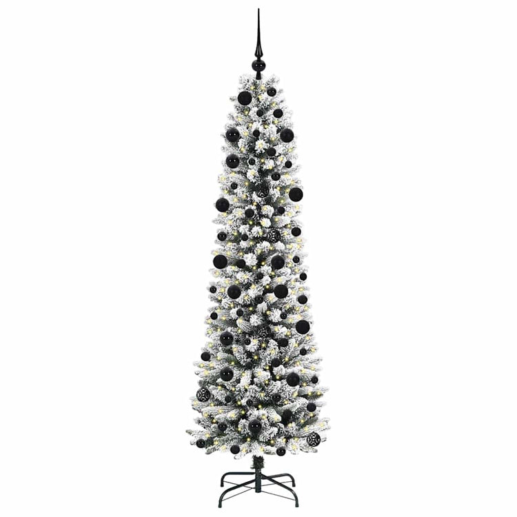 Vidaxx sapin de Noël artificiel avec 300 LED blanc 210 cm PVC et métal et plastique