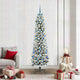 Vidaxx sapin de Noël artificiel avec 300 LED blanc 210 cm PVC et métal et plastique