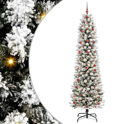 Vidaxx sapin de Noël artificiel avec 300 LED blanc 240 cm PVC et métal et plastique
