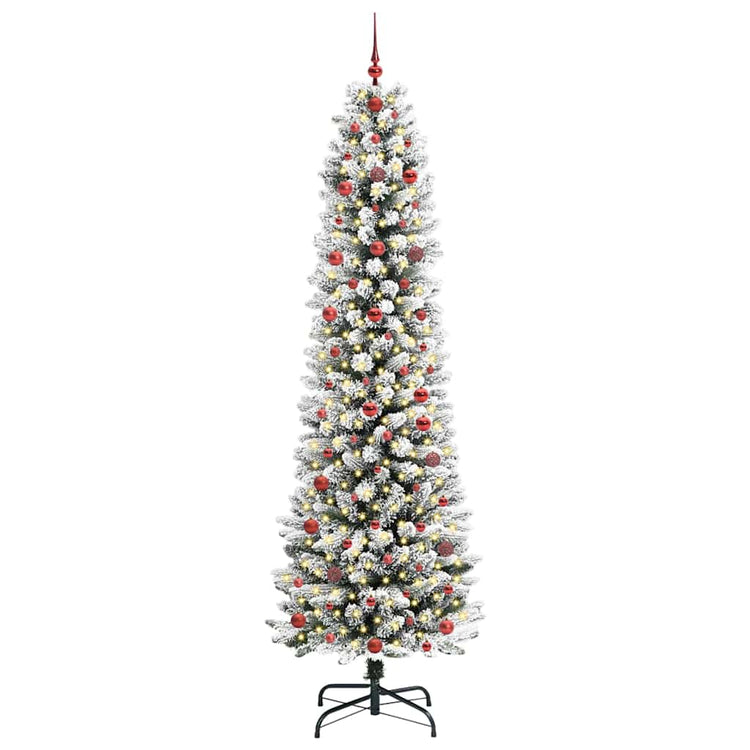 Vidaxx sapin de Noël artificiel avec 300 LED blanc 240 cm PVC et métal et plastique