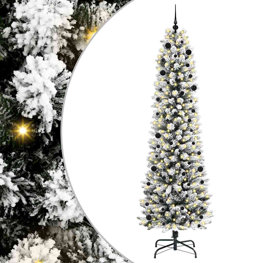 Vidaxx sapin de Noël artificiel avec 300 LED blanc 240 cm PVC et métal et plastique