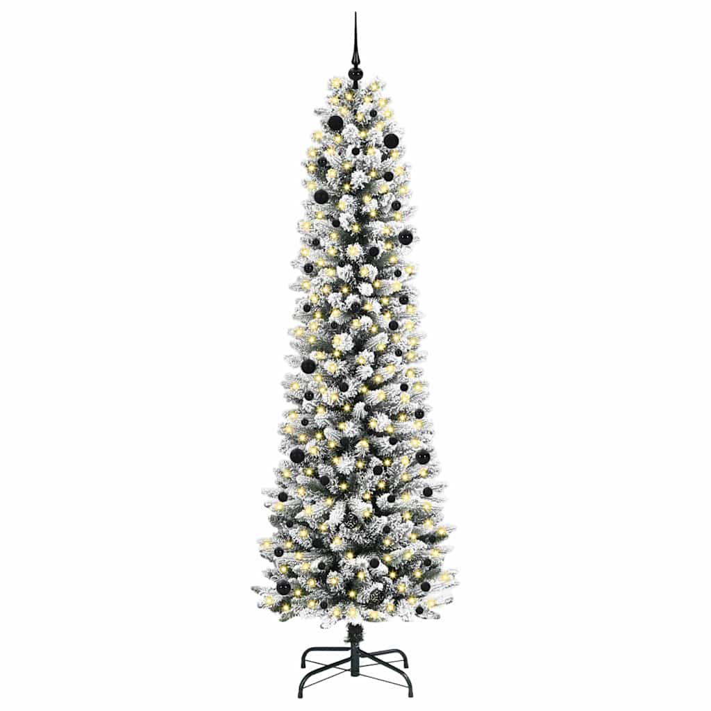Vidaxx sapin de Noël artificiel avec 300 LED blanc 240 cm PVC et métal et plastique