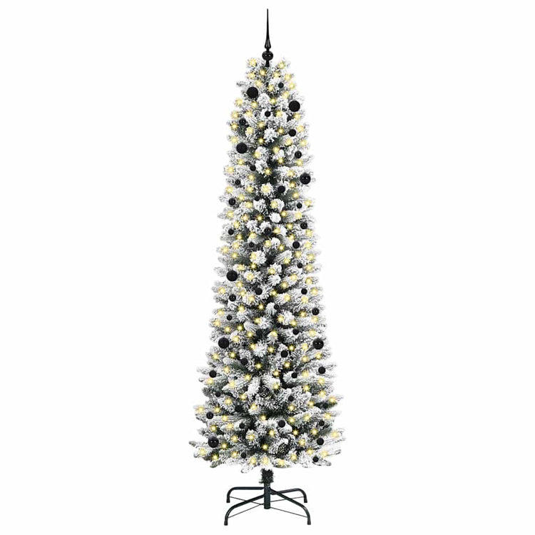 Vidaxx sapin de Noël artificiel avec 300 LED blanc 240 cm PVC et métal et plastique