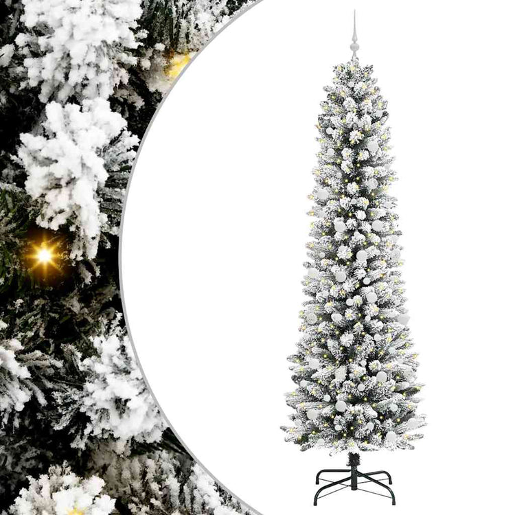 Vidaxx sapin de Noël artificiel avec 300 LED blanc 240 cm PVC et métal et plastique
