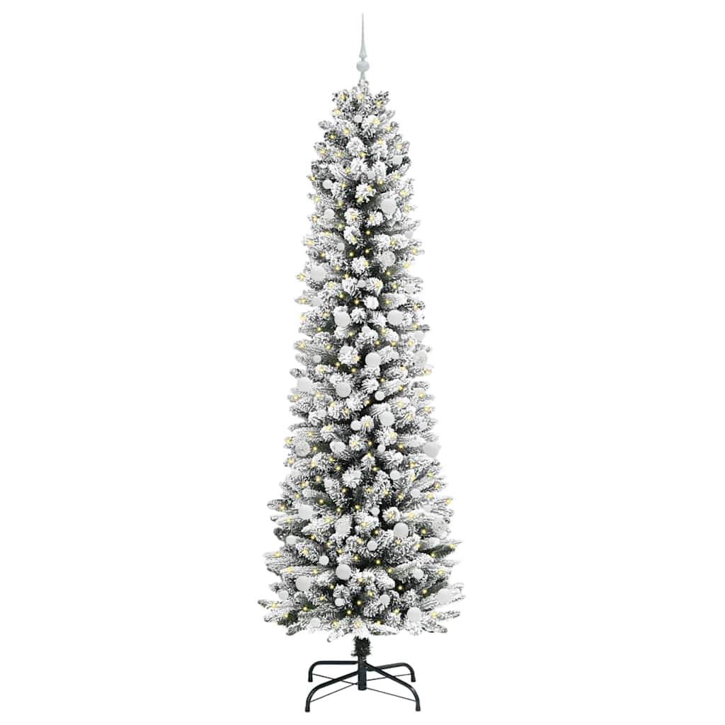 Vidaxx sapin de Noël artificiel avec 300 LED blanc 240 cm PVC et métal et plastique