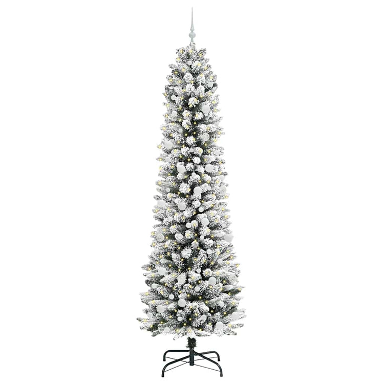 Vidaxx sapin de Noël artificiel avec 300 LED blanc 240 cm PVC et métal et plastique