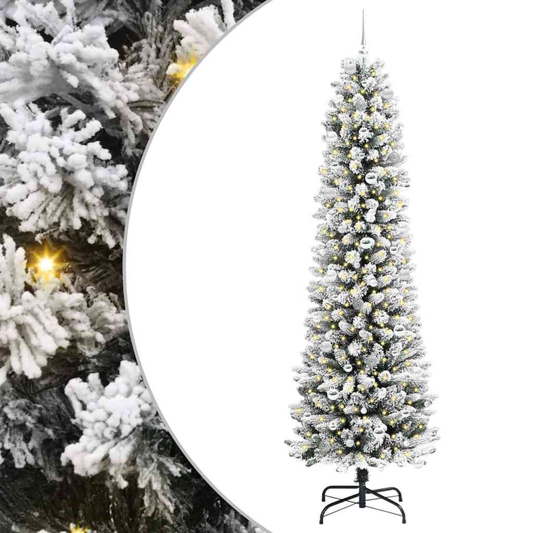 Vidaxx sapin de Noël artificiel avec 300 LED blanc 240 cm PVC et métal et plastique