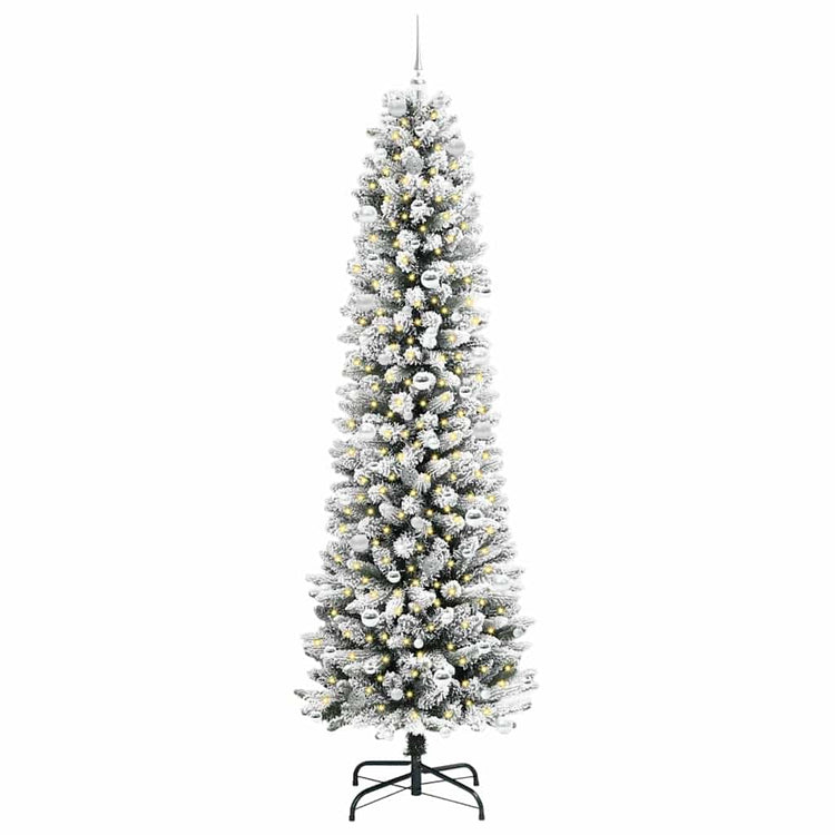 Vidaxx sapin de Noël artificiel avec 300 LED blanc 240 cm PVC et métal et plastique
