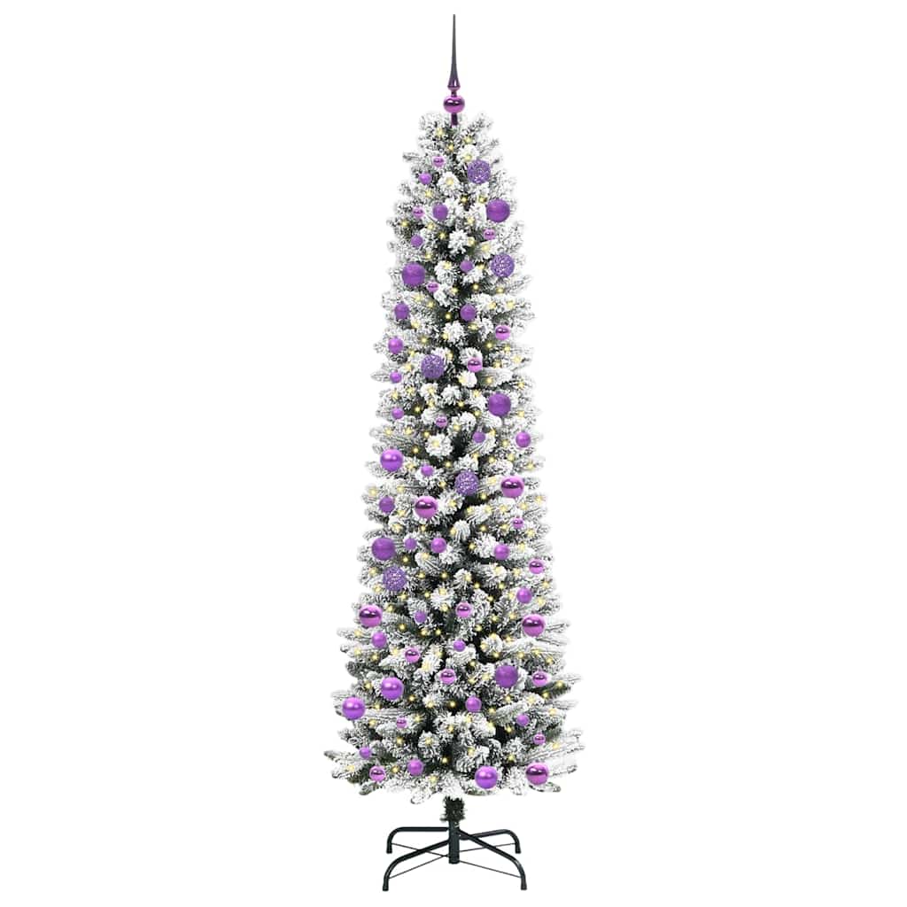 Vidaxx sapin de Noël artificiel avec 300 LED blanc 240 cm PVC et métal et plastique