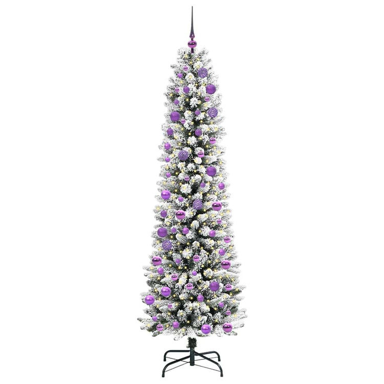 Vidaxx sapin de Noël artificiel avec 300 LED blanc 240 cm PVC et métal et plastique