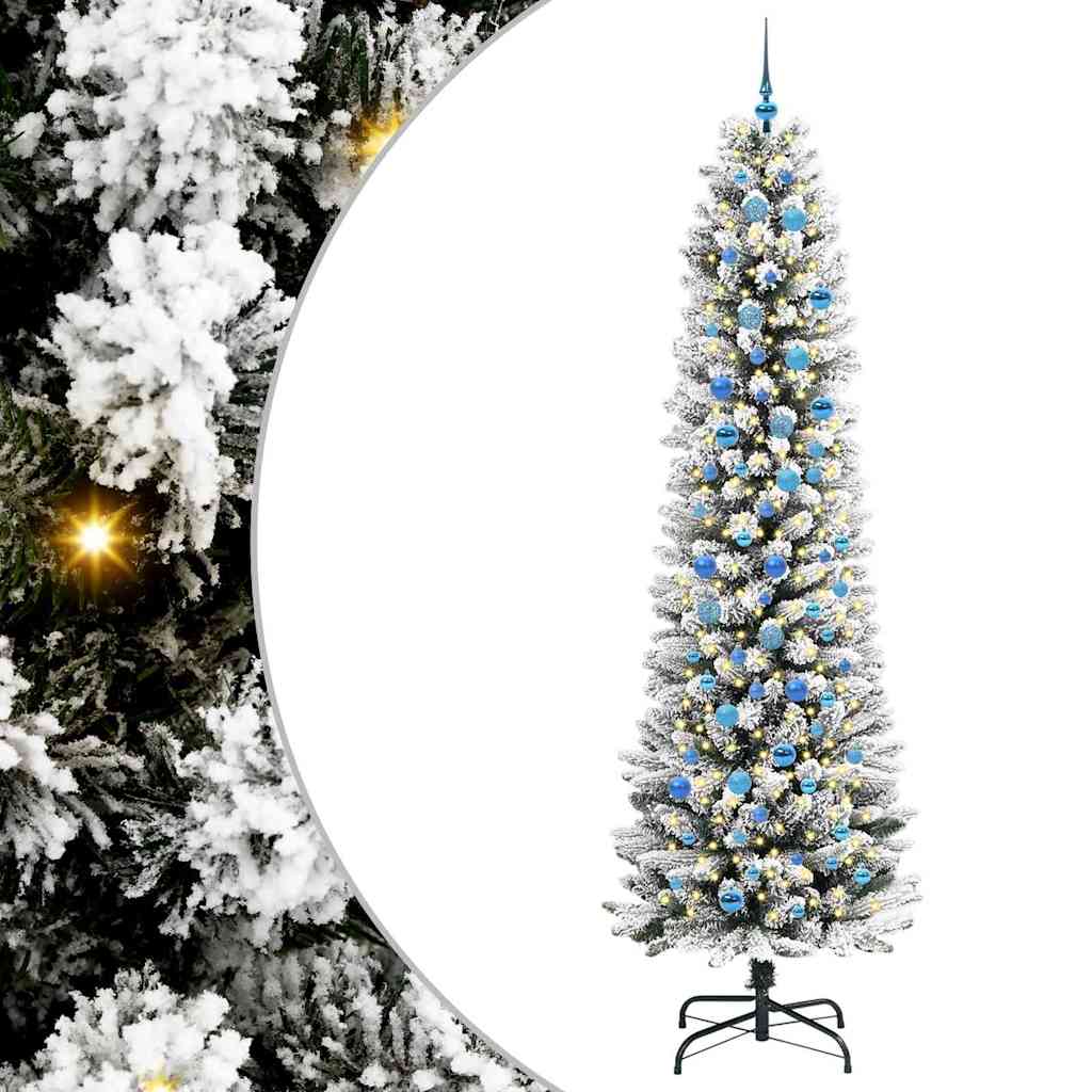 Vidaxx sapin de Noël artificiel avec 300 LED blanc 240 cm PVC et métal et plastique
