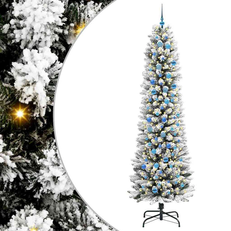 Vidaxx sapin de Noël artificiel avec 300 LED blanc 240 cm PVC et métal et plastique