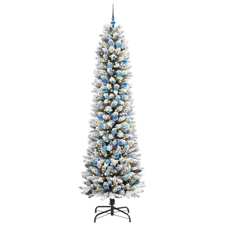 Vidaxx sapin de Noël artificiel avec 300 LED blanc 240 cm PVC et métal et plastique