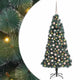 Vidaxx sapin de Noël artificiel éclairé par le givre avec jeu de boules vert 120 cm