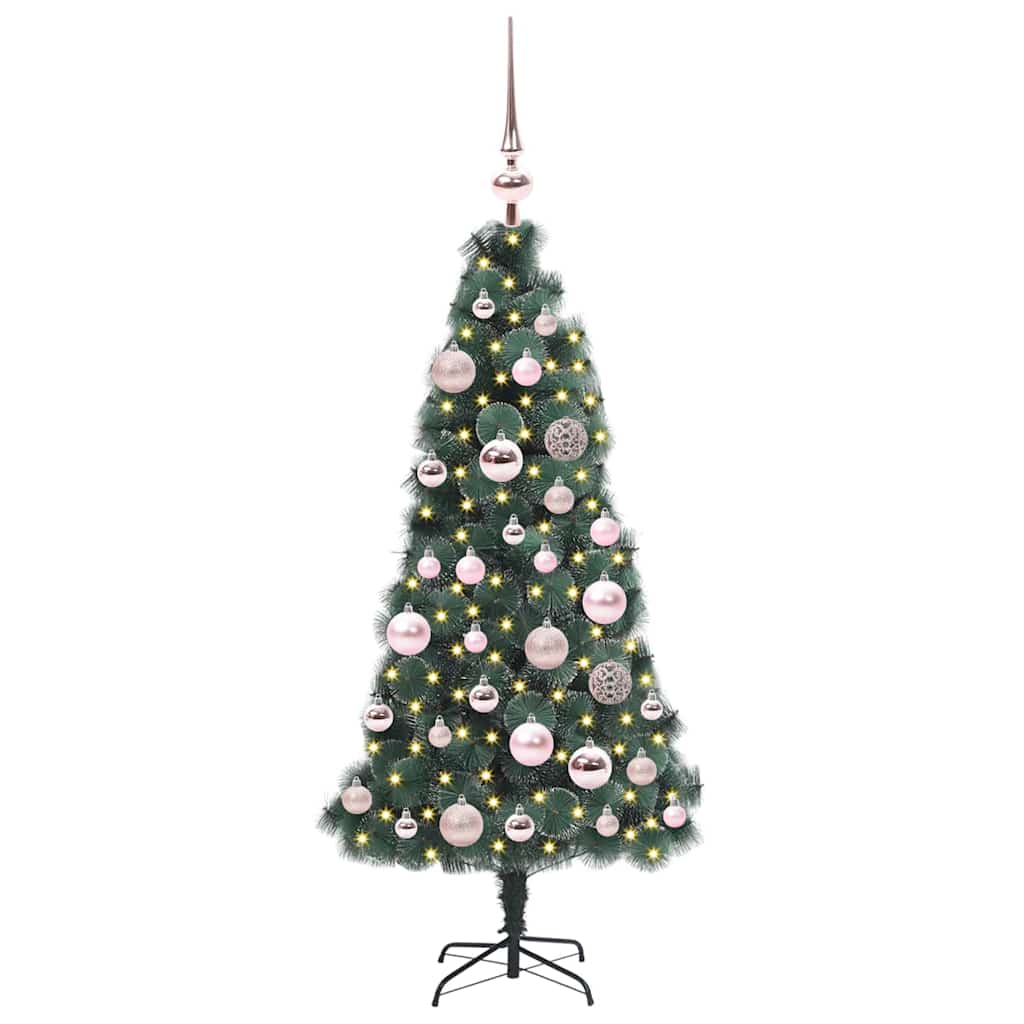Vidaxx sapin de Noël artificiel illuminé avec jeu d'ampoules vert 120 cm