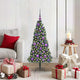 Vidaxx sapin de Noël artificiel avec lumières et jeu de boules vert bonnet 120 cm