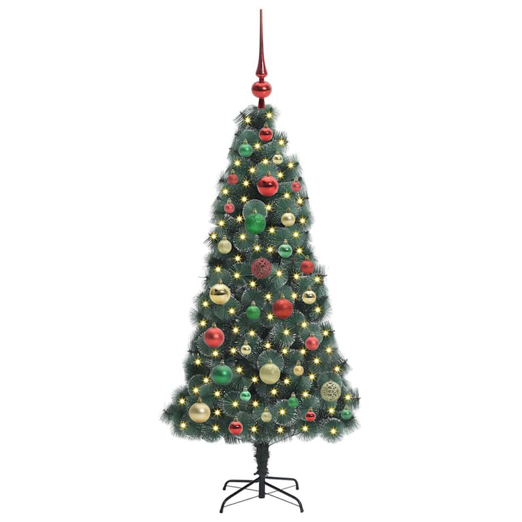 Vidaxx sapin de Noël artificiel illuminé avec jeu de boules vert 120 cm