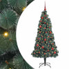Vidaxx sapin de Noël artificiel illuminé avec jeu de boules vert 150 cm