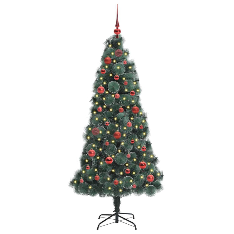 Vidaxx sapin de Noël artificiel illuminé avec jeu de boules vert 150 cm