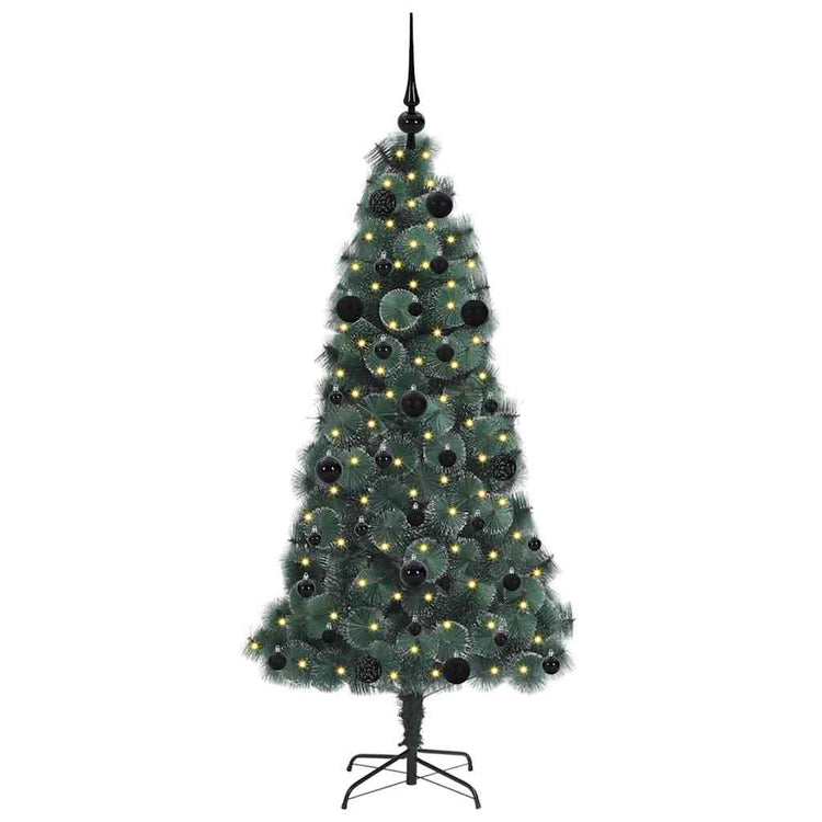 Vidaxx sapin de Noël artificiel illuminé avec jeu de boules vert 150 cm