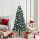 Vidaxx sapin de Noël artificiel avec lumières et jeu de boules vert bonnet 150 cm