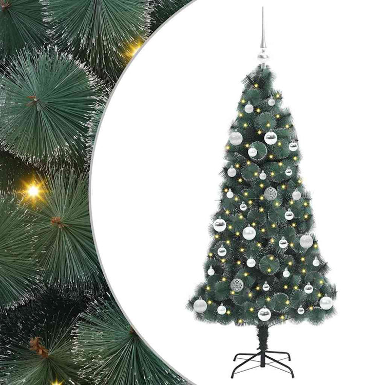 Vidaxx sapin de Noël artificiel illuminé avec jeu de boules vert 150 cm