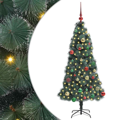 Vidaxx sapin de Noël artificiel illuminé avec jeu de boules vert 150 cm