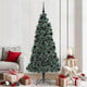 Vidaxx sapin de Noël artificiel avec éclairage et jeu de boules vert bonnet 210 cm