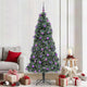 Vidaxx sapin de Noël artificiel avec éclairage et jeu de boules vert bonnet 210 cm