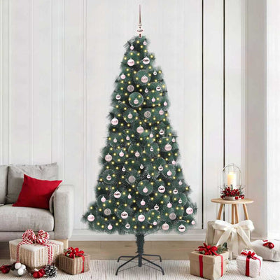 Vidaxx sapin de Noël artificiel avec éclairage et jeu de boules vert bonnet 240 cm