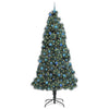 Vidaxx sapin de Noël artificiel illuminé avec jeu de boules vert 240 cm