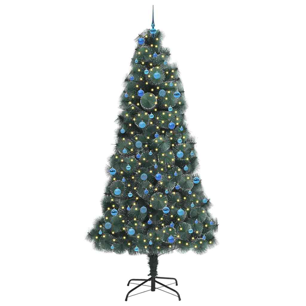 Vidaxx sapin de Noël artificiel illuminé avec jeu de boules vert 240 cm