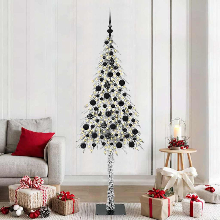 VidaXL Sapin de Noël avec 300 LED avec standard blanc 180 cm PE et acier