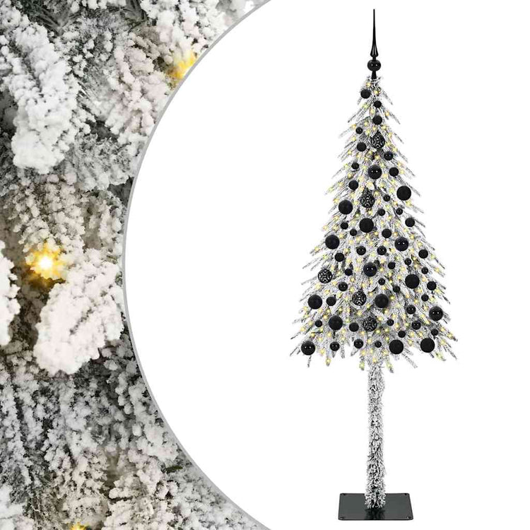 VidaXL Sapin de Noël avec 300 LED avec standard blanc 180 cm PE et acier