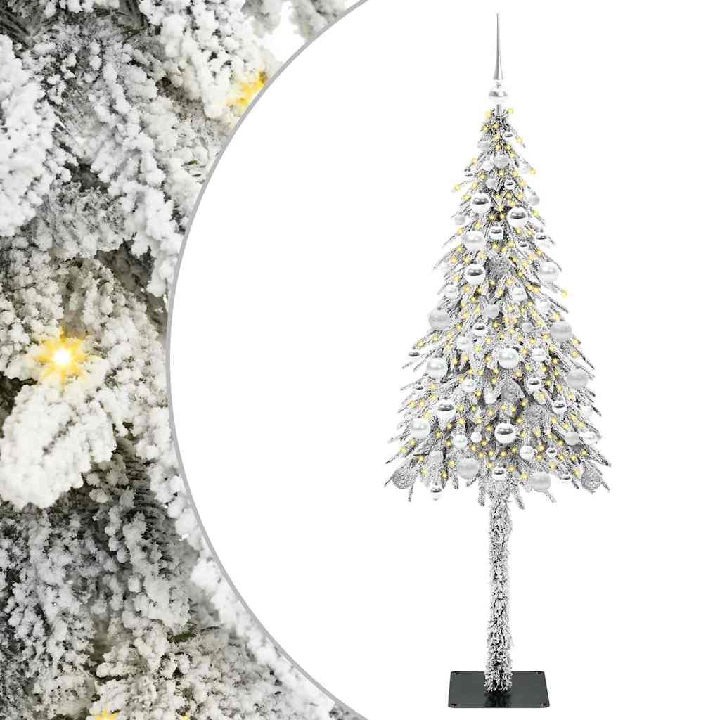 VidaXL Sapin de Noël avec 300 LED avec standard blanc 180 cm PE et acier