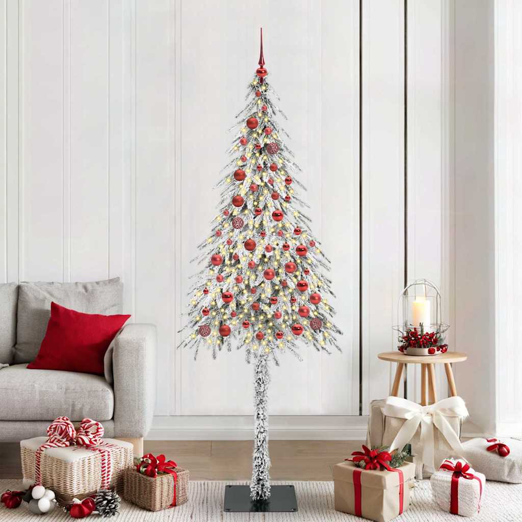 Vidaxx Sapin de Noël avec 300 LED avec standard blanc 210 cm PE et acier