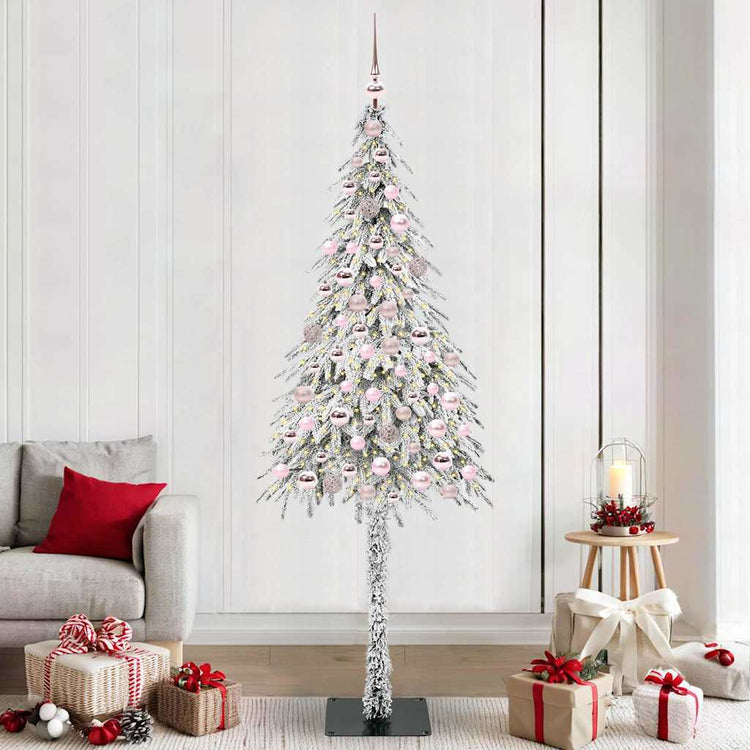 Vidaxx Sapin de Noël avec 300 LED avec standard blanc 210 cm PE et acier