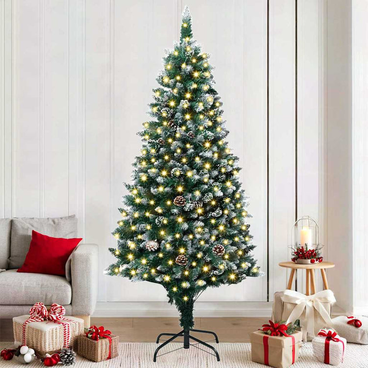Vidaxx sapin de Noël artificiel vert 180 cm PVC et acier et plastique