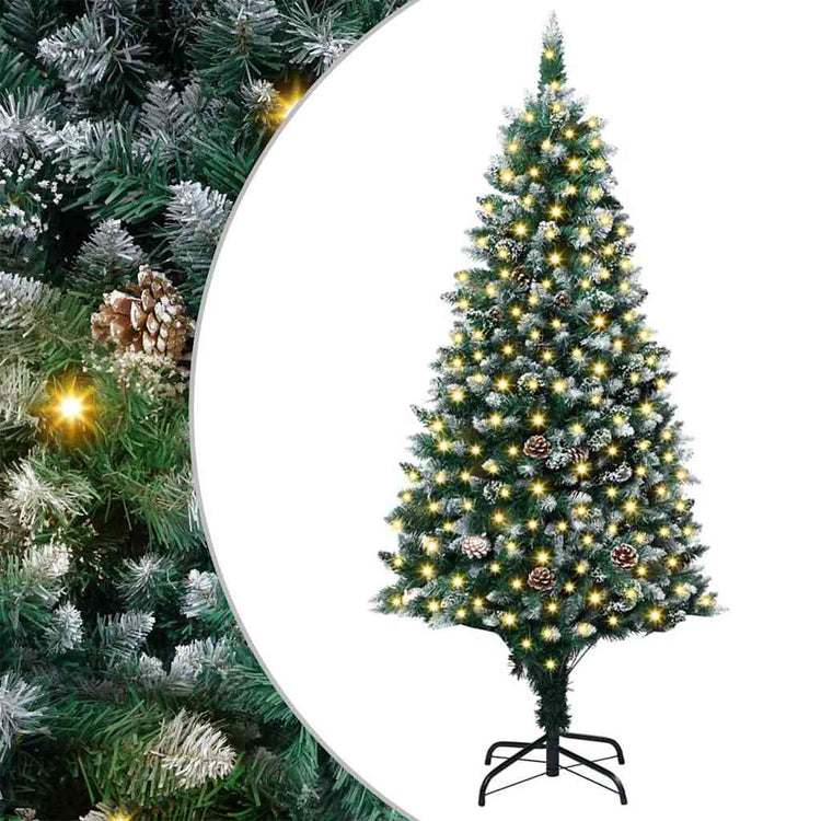 Vidaxx sapin de Noël artificiel vert 180 cm PVC et acier et plastique