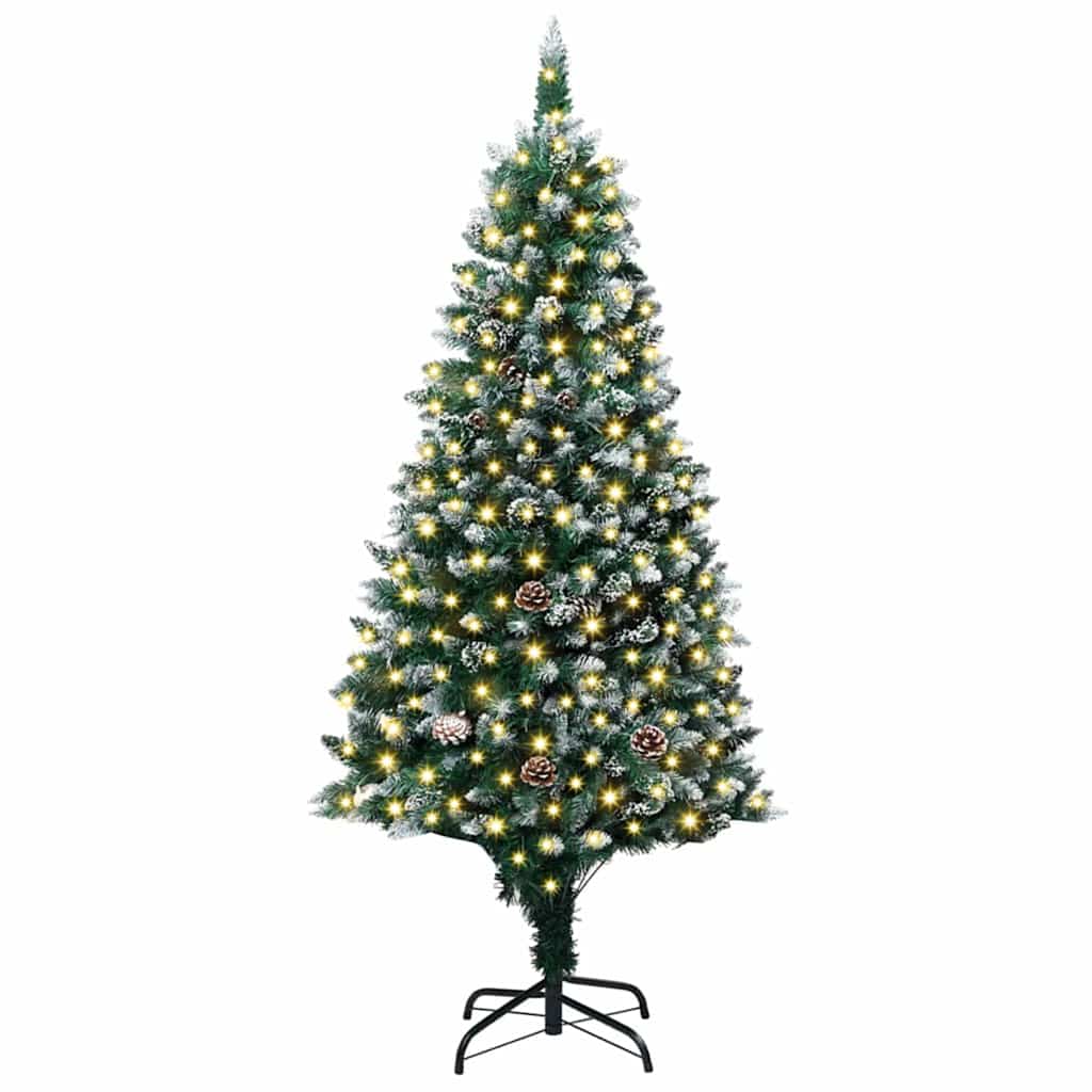 Vidaxx sapin de Noël artificiel vert 180 cm PVC et acier et plastique