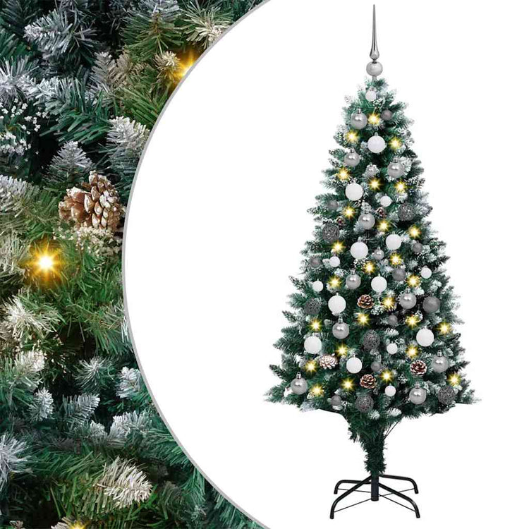 Vidaxx sapin de Noël artificiel vert 180 cm PVC et acier et plastique