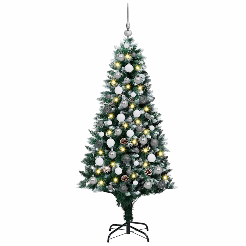 Vidaxx sapin de Noël artificiel vert 180 cm PVC et acier et plastique