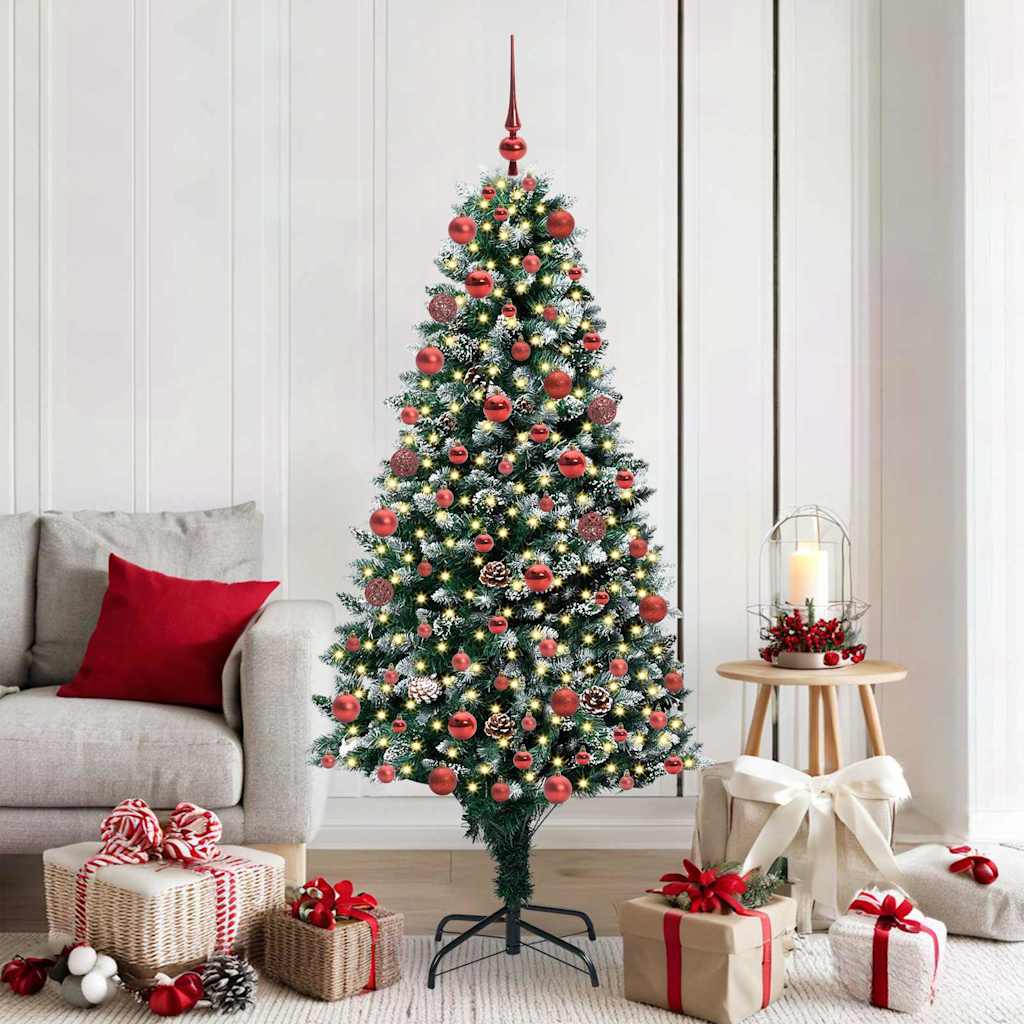 Vidaxx sapin de Noël artificiel vert 180 cm PVC et acier et plastique